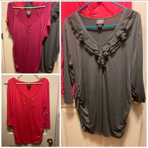 Lot of 3 Oh Baby by MOTHERHOOD Maternity Tops XL Great Condition!